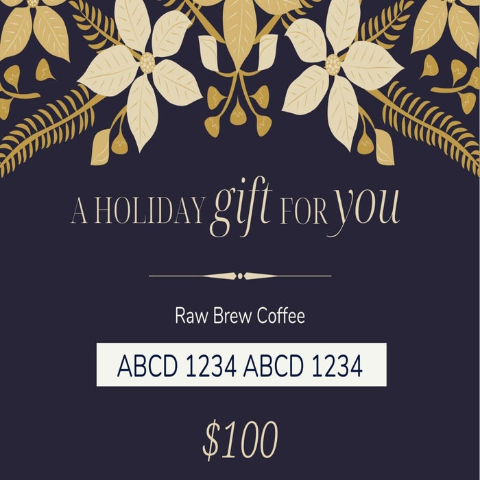 Raw Brew Coffee iziGift $100 Raw Brew Coffee Gift Card
