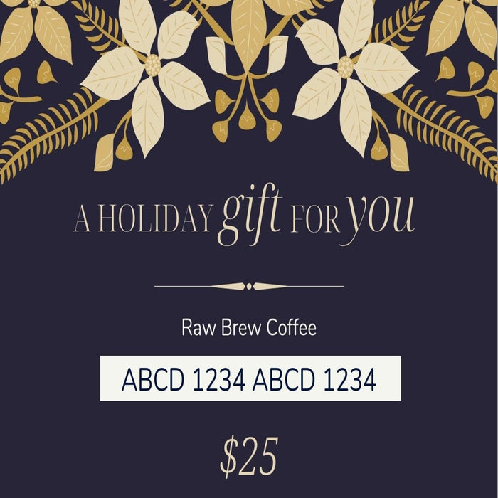 Raw Brew Coffee iziGift $25 Raw Brew Coffee Gift Card
